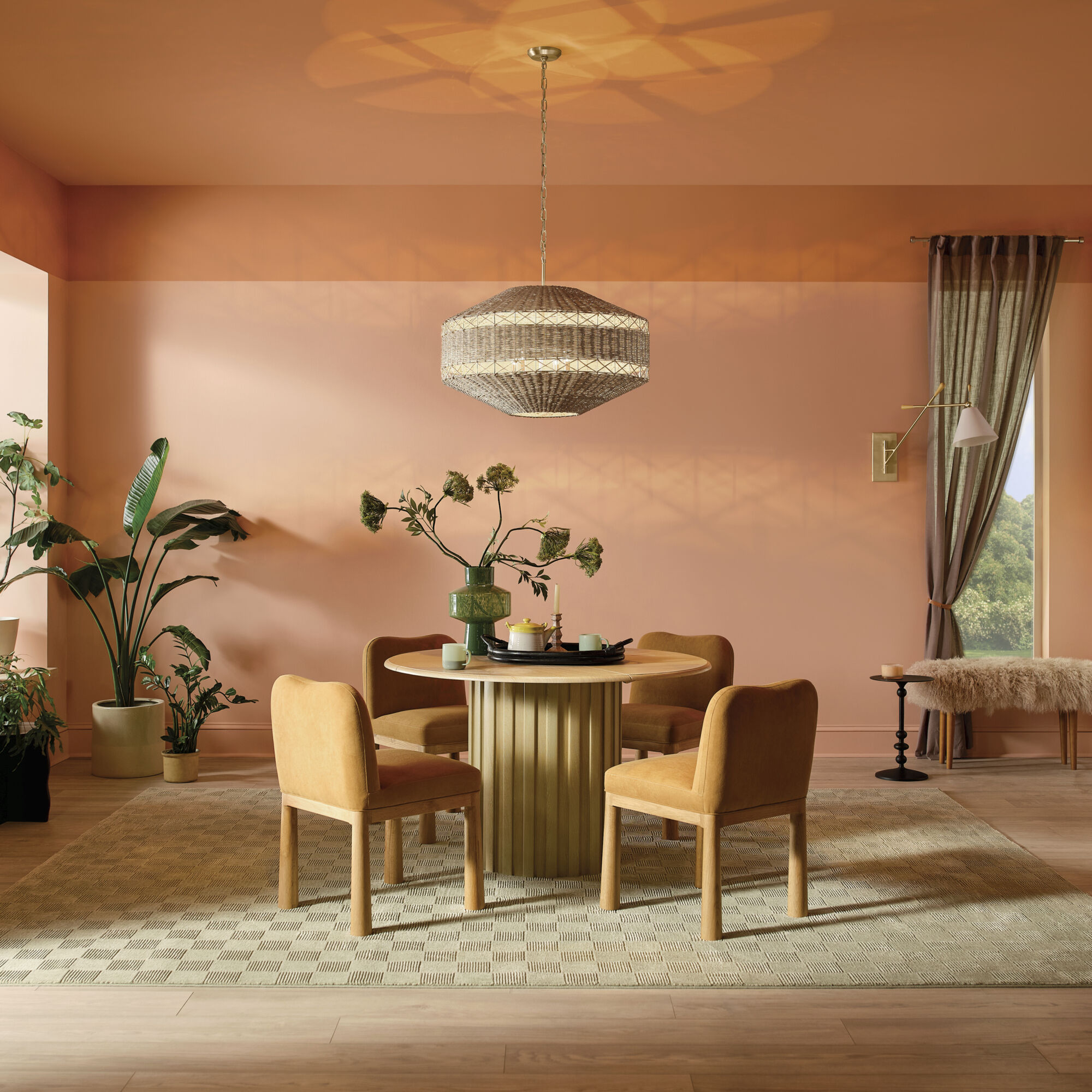 Lulo 4 Light Champagne Bronze Pendant Ceiling Light